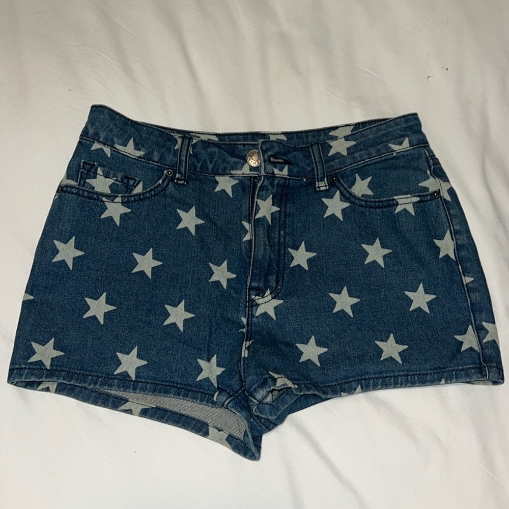 BDG denim shorts with stars